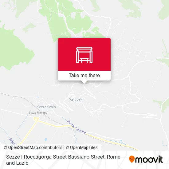 Sezze | Roccagorga Street Bassiano Street map