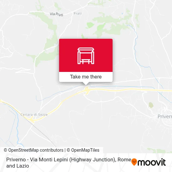 Priverno - Via Monti Lepini (Highway Junction) map