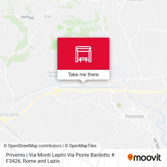 Priverno | Via Monti Lepini Via Ponte Barilotto # F3426 map
