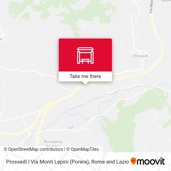 Prossedi - Via Monti Lepini (Porera) map