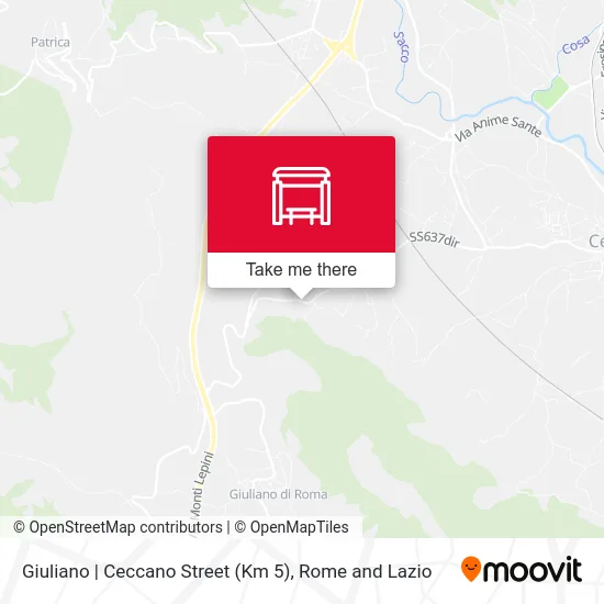 Giuliano | Ceccano Street (Km 5) map