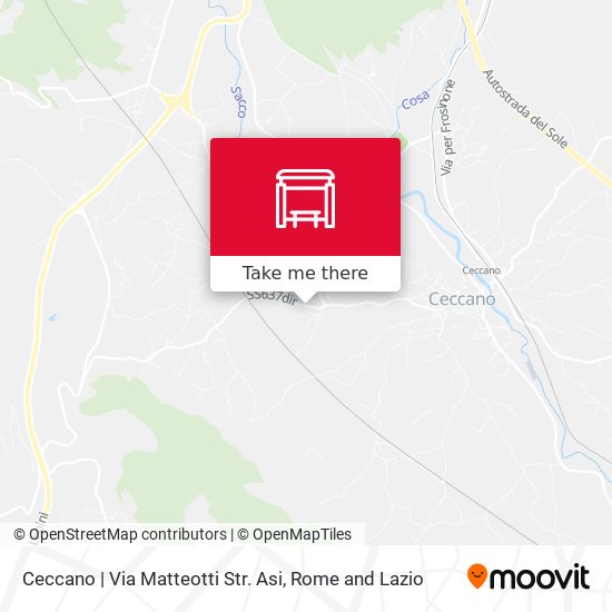 Ceccano | Via Matteotti Str. Asi map