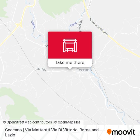 Ceccano | Via Matteotti Via Di Vittorio map