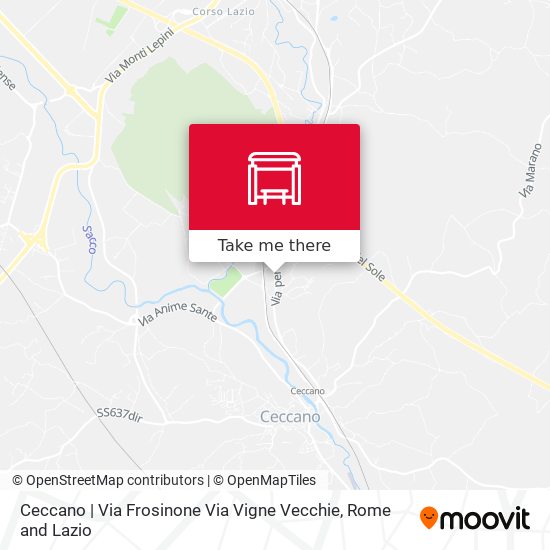 Ceccano | Via Frosinone Via Vigne Vecchie map