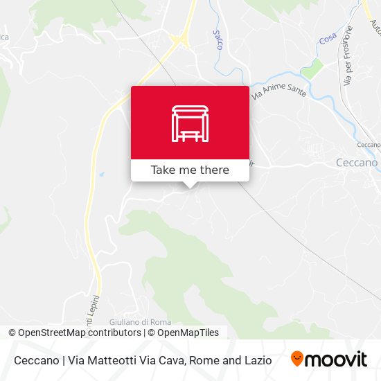 Ceccano | Via Matteotti Via Cava map