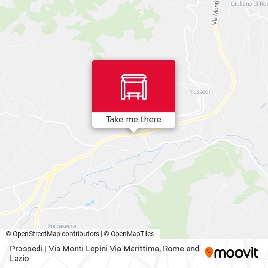 Prossedi | Via Monti Lepini Via Marittima map