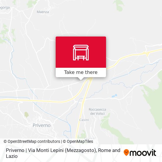 Priverno | Via Monti Lepini (Mezzagosto) map