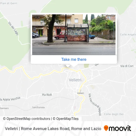 Velletri | Rome Avenue Lakes Road map