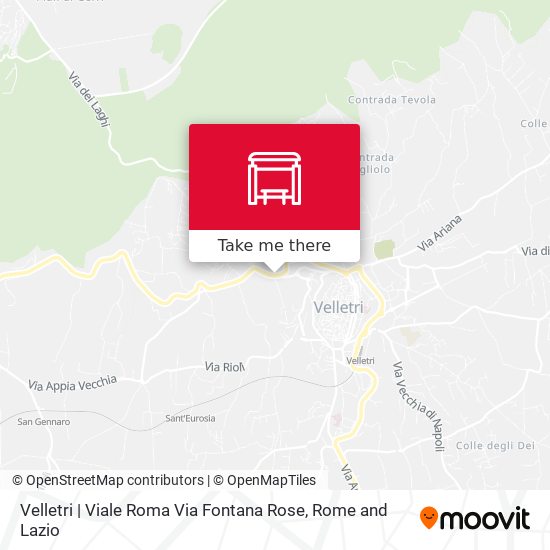 Velletri | Viale Roma Via Fontana Rose map