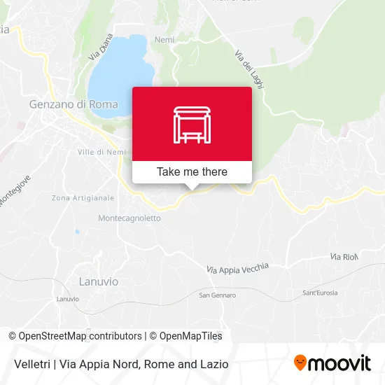 Velletri | North Appian Way map