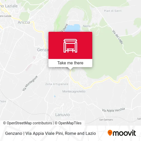 Genzano | Appian Way Pine Avenue map