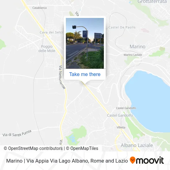 Marino | Appia Street Lago Albano Street map