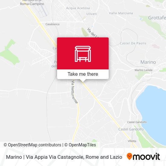 Marino | Via Appia Via Castagnole map