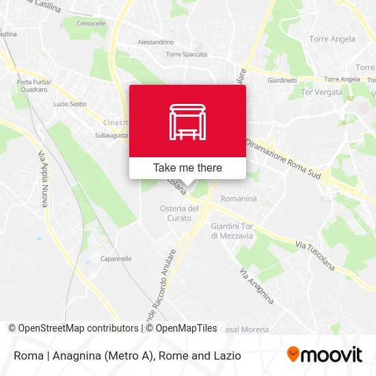Rome | Anagnina (Metro A) map
