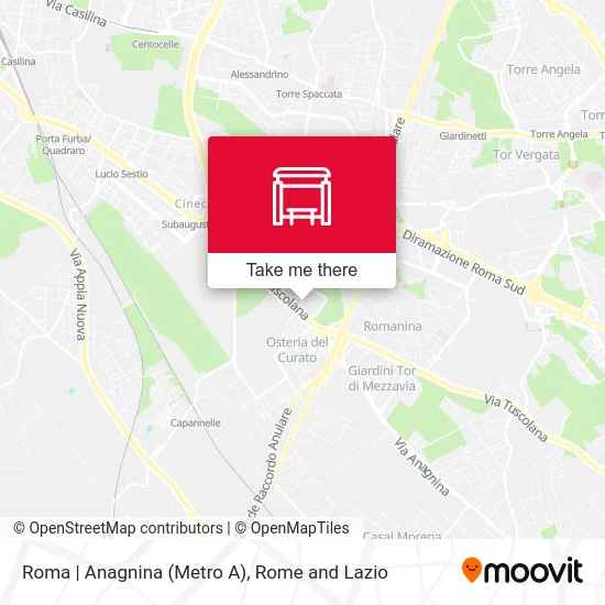 Roma | Anagnina (Metro A) map