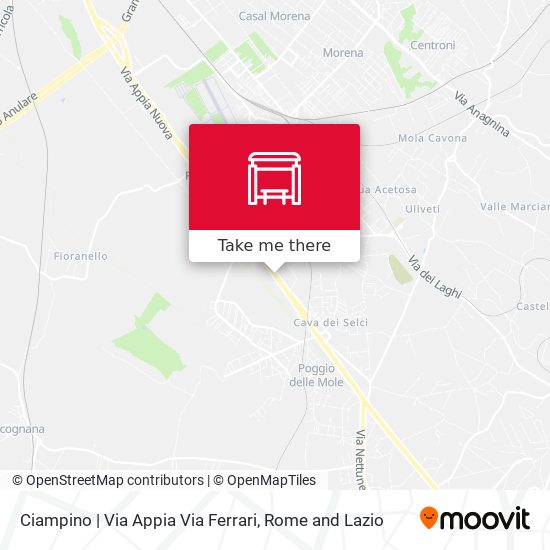 Ciampino | Via Appia Via Ferrari map