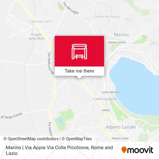 Marino | Appia Street Via Colle Picchione map