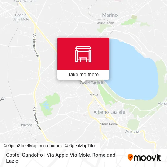 Castel Gandolfo | Via Appia Via Mole map