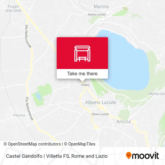 Castel Gandolfo | Villetta Station map