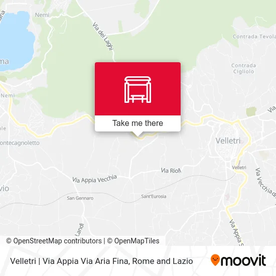 Velletri | Appia Road Aria Fina map