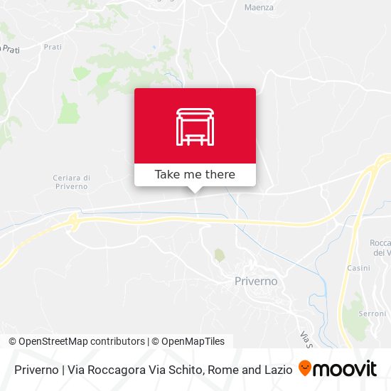 Priverno | Via Roccagora Via Schito map