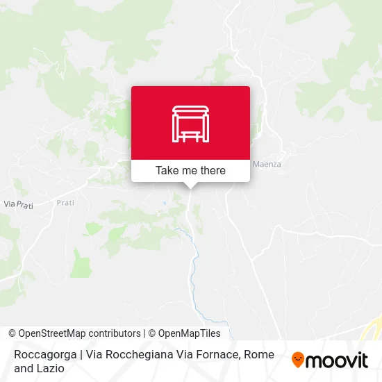 Roccagorga | Via Rocchegiana Via Fornace map