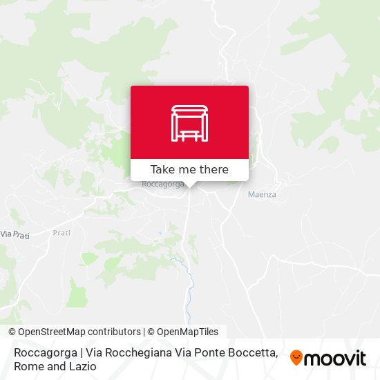 Roccagorga | Via Rocchegiana Via Ponte Boccetta map