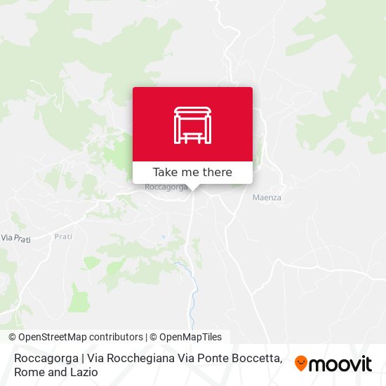 Roccagorga | Via Rocchegiana Via Ponte Boccetta map