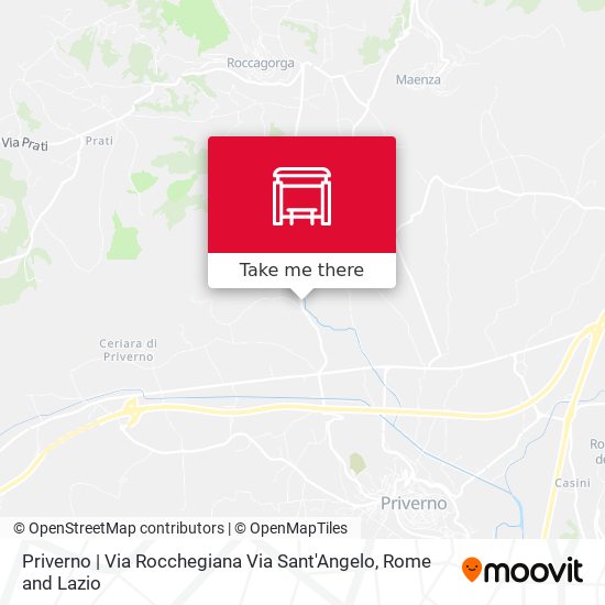 Priverno | Via Rocchegiana Via Sant'Angelo map