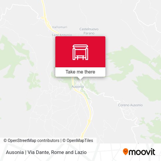 Ausonia | Via Dante map