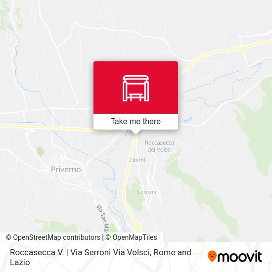 Roccasecca V. | Serroni Street Volsci Street map