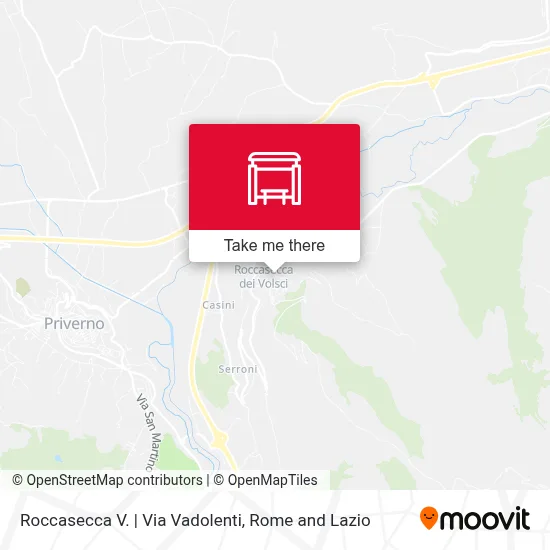 Roccasecca V. | Via Vadolenti map