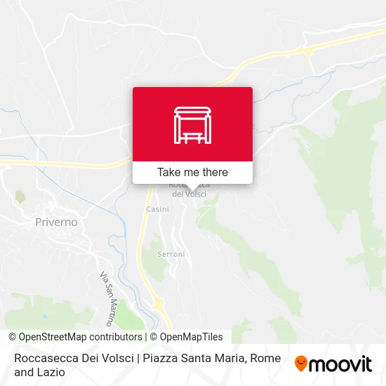 Roccasecca Dei Volsci via Piazza Santa Maria map