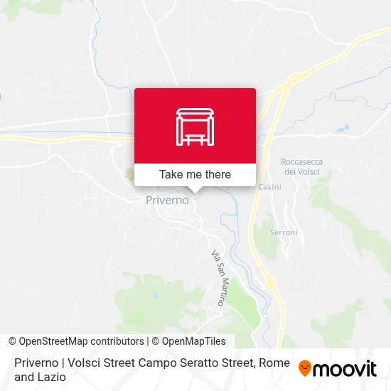 Priverno | Volsci Street Campo Seratto Street map