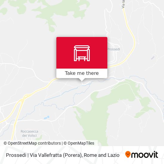 Prossedi | Via Vallefratta (Porera) map