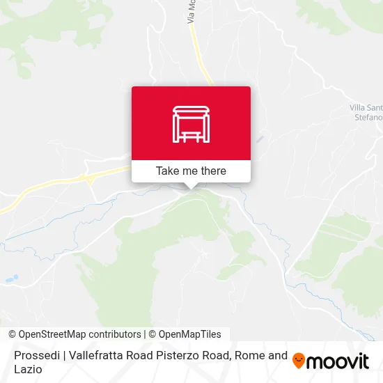 Prossedi | Vallefratta Road Pisterzo Road map