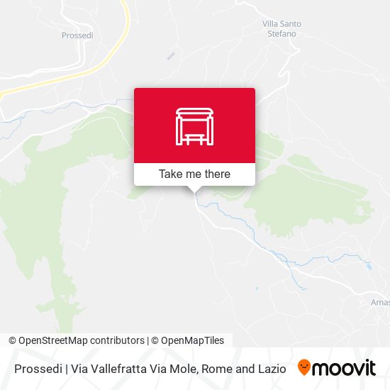 Prossedi | Via Vallefratta Via Mole map