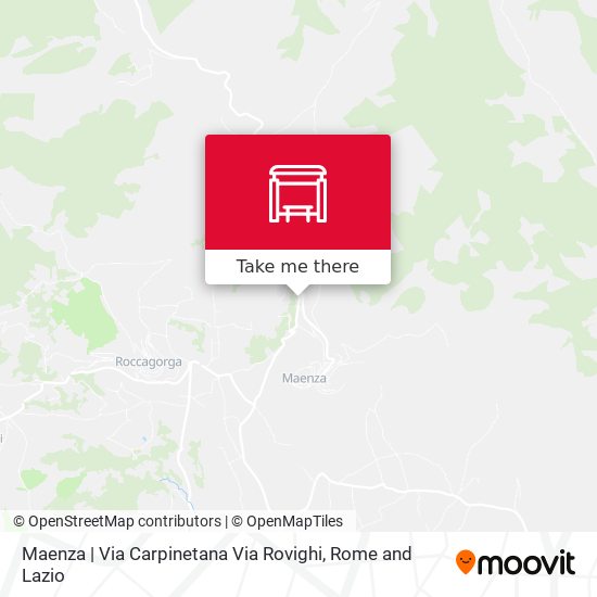 Maenza | Via Carpinetana Via Rovighi map