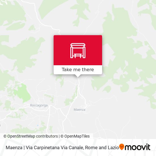Maenza | Via Carpinetana Via Canale map
