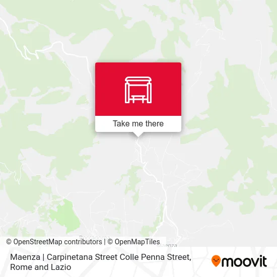 Maenza | Carpinetana Street Colle Penna Street map