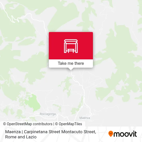 Maenza | Carpinetana Street Montacuto Street map