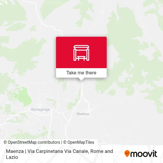Maenza | Via Carpinetana Via Canale map