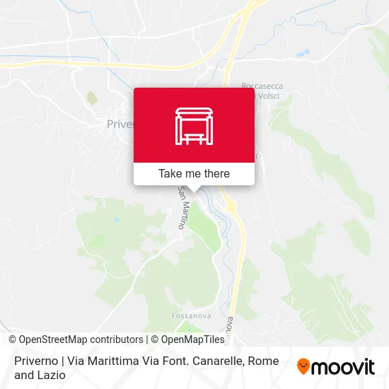 Priverno | Maritime Road Canarelle Fountain map