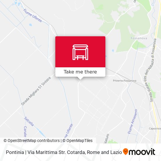 Pontinia | Via Marittima Str. Cotarda map