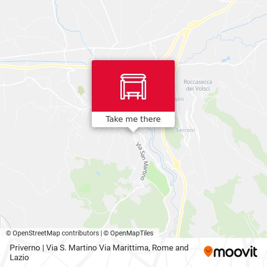 Priverno | Via S. Martino Via Marittima map