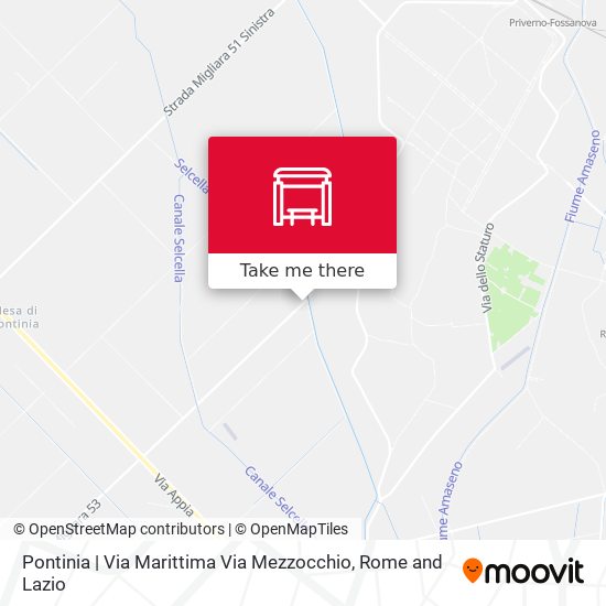 Pontinia | Via Marittima Via Mezzocchio map