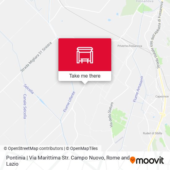 Pontinia | Via Marittima Str. Campo Nuovo map