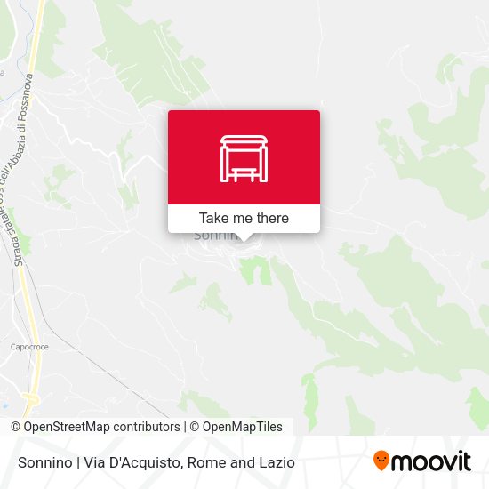 Sonnino | Via D'Acquisto map