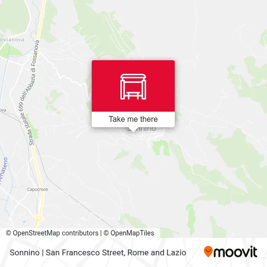 Sonnino | San Francesco Street map
