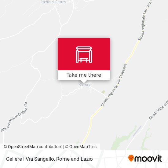 Cellere | Via Sangallo map